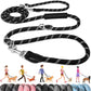 Lukovee Hands Free Dog Leash, 10FT Adjustable Training Lead 1/2 Inch Nylon Heavy Duty Lead No Pull for Large Medium Dogs, Tangle Free Reflective
