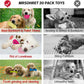 20Pcs Puppy Chew Toys for Teething, Dog Chew Toys with Rope Toy, Pet Dog Toothbrush, Treat Balls, Plush Toys and Squeaky Toys for Small Medium Dogs with Basket