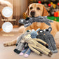BUYPOW No Stuffing Dog Toys for Large Dogs, 5 Pack Squeaky Crinkle Interactive Dog Animals, Plush Teething Toys to Keep Them Busy, Cute Funny Dogs Gifts for Small Medium Large Breed