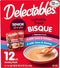 Delectables Lickable Treat Bisque Senior 10+ Wet Cat Treat Variety Pack, Food Topper, Hydrating, Grain-Free, No Fillers, No By-Products, No Added Preservatives, 1.4oz Pouch, 12ct
