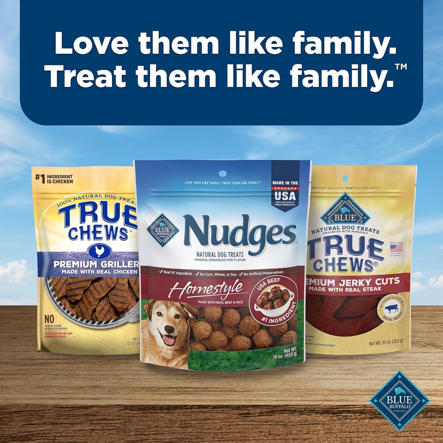 Blue Buffalo Nudges Homestyle Natural Beef and Rice Dog Treats
