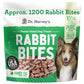 Dr. Harvey's Rabbit Bites Freeze-Dried Raw Dog Treats, Single Ingredient, All-Natural Rabbit Meat Protein for Dogs, Allergen-Free, 7 Ounces (1 Pack)