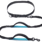 iYoShop Retractable Hands Free Dog Leash - Dual Handle Bungee Waist Leash for Small, Medium and Large Dogs (Medium/Large, 25-150 lbs, Black)