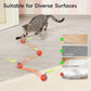 Potaroma Moving Ball Cat Toys with Feather Tail, Rechargeable 2025 New Interactive Toy for Indoor Cats Exercise, Smart Interactive Kitten Rolling