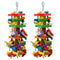 RUBY.Q 2 Pack Large Parrot Toy, 20in Bird Parrot Toy, Multicolored Natural Wooden Bird Chewing Toys for Large Macaws, African Grey and a Variety of  Parrots