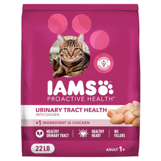 IAMS Proactive Health Adult Urinary Tract Healthy Dry Cat Food with Chicken, 22 lb. Bag