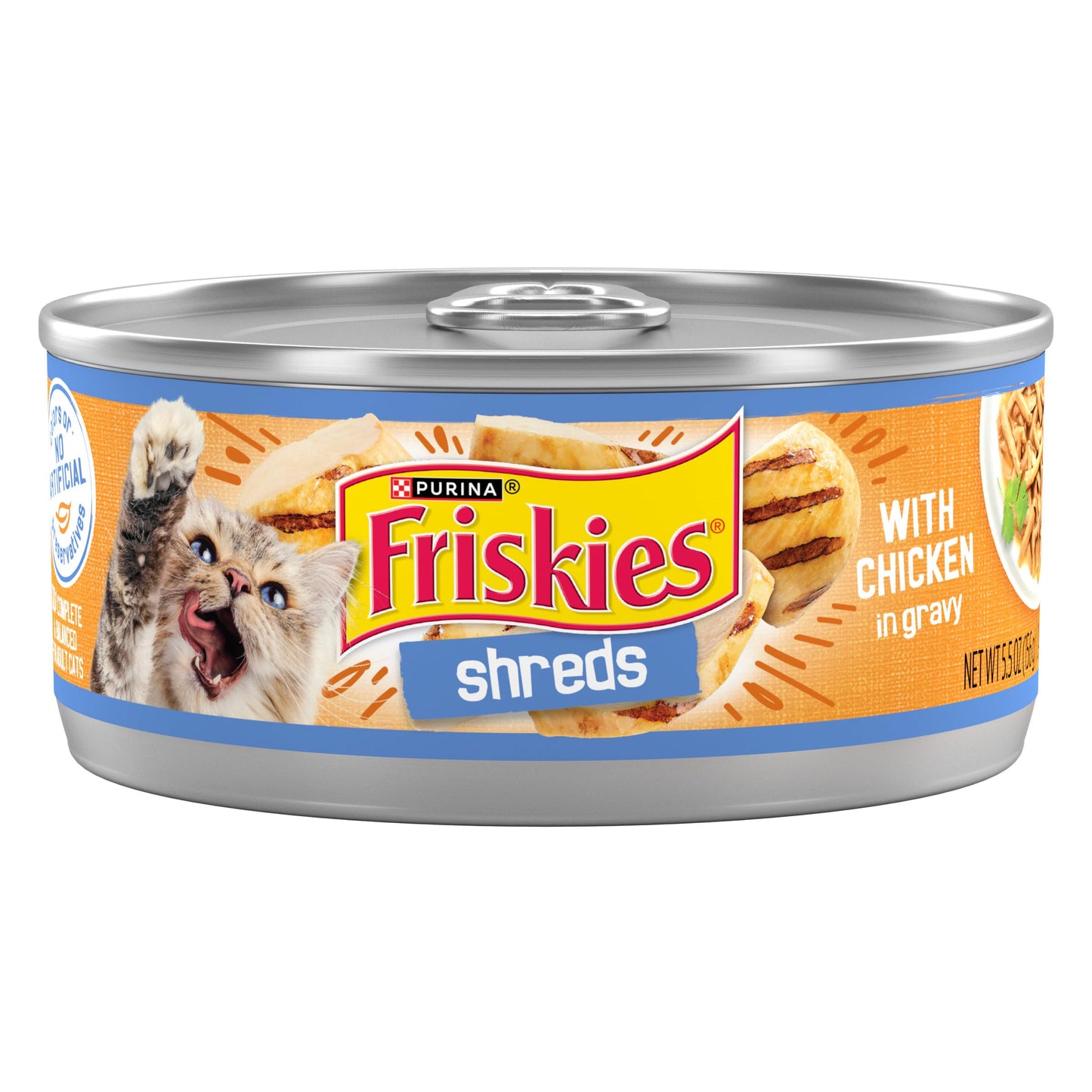 Purina Friskies Shreds With Chicken in Wet Cat Food Gravy - (Pack of 24) 5.5 oz. Cans