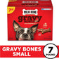 Milk-Bone Gravy Bones Dog Treats with 4 Savory Meat Flavors Coated in Gravy, 7 Pound