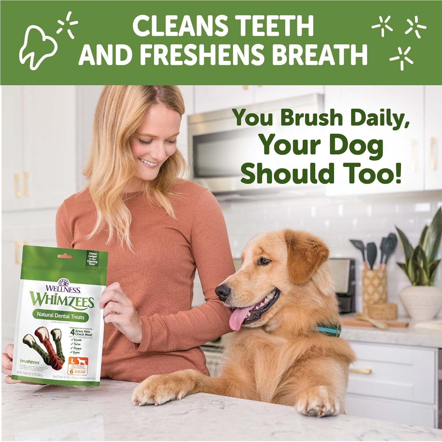 WHIMZEES Wellness Value Box Dog Dental Treats, Large Size, (24 Count)