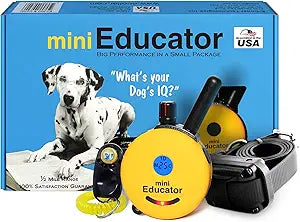 Educator ET-300 Mini E Collar for Dog Training with Remote - 1/2 Mile Range, Waterproof, 100 Blunt Stimulation Levels, Tone or Vibration Mode, Night Light Tracking for Small, Medium & Large Dogs