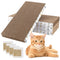 PatiencET Cat Scratching Board 4 Pack, Cardboard Cat Scratcher with Catnips, Flat Double-Sided Cat Scratch Pad for Indoor Small Medium Cats Kittens