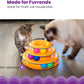 Catstages Tower of Tracks Cat Toy – 3-Level Track Tower with 6 Balls, Interactive Cat Toy for Indoor Enrichment