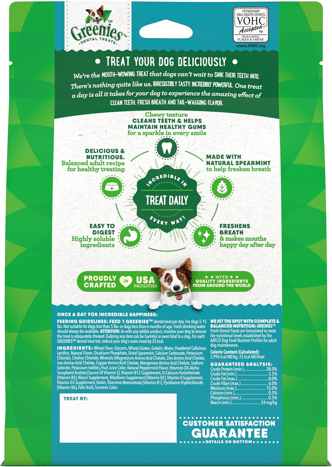 Greenies Veterinarian-Recommended Natural Dental Dog Treats Teenie Size, Fresh Flavor, 12 oz. Pack, 43 Count