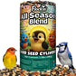 All Year Round Bird Seed Cylinders with Hole – All Season Wild Bird Food for Blue Jays, Cardinals, Doves, Finches & More – Balanced High Energy All Natural Blend, No Fillers – USA Made (4" x 7.75")