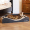FUKUMARU Cardboard Cat Scratcher Bed, Extra Long 29.1 Inch Cat Scratch Bed Couch Indoor, Natural Felt Multifunctional Cats Scratching Lounger, Horizontal Kitten Cats Scratch Pad with Ball Toy, Black