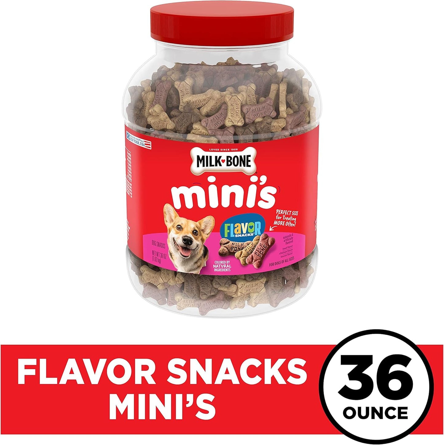 Milk-Bone Mini's Flavor Snacks Dog Treats, 36 Ounce