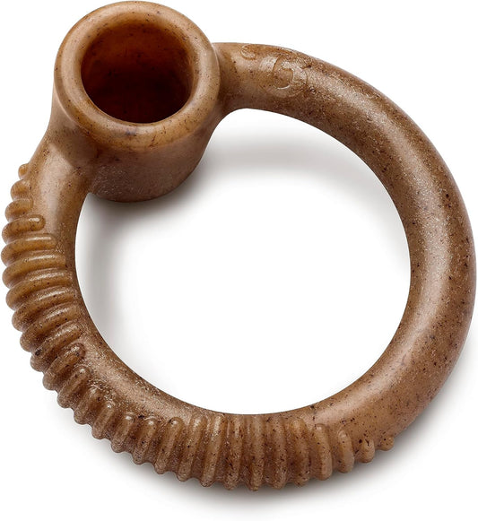 Benebone Ring Durable Dog Chew Toy for Aggressive Chewers, Real Bacon, Made in USA, Large