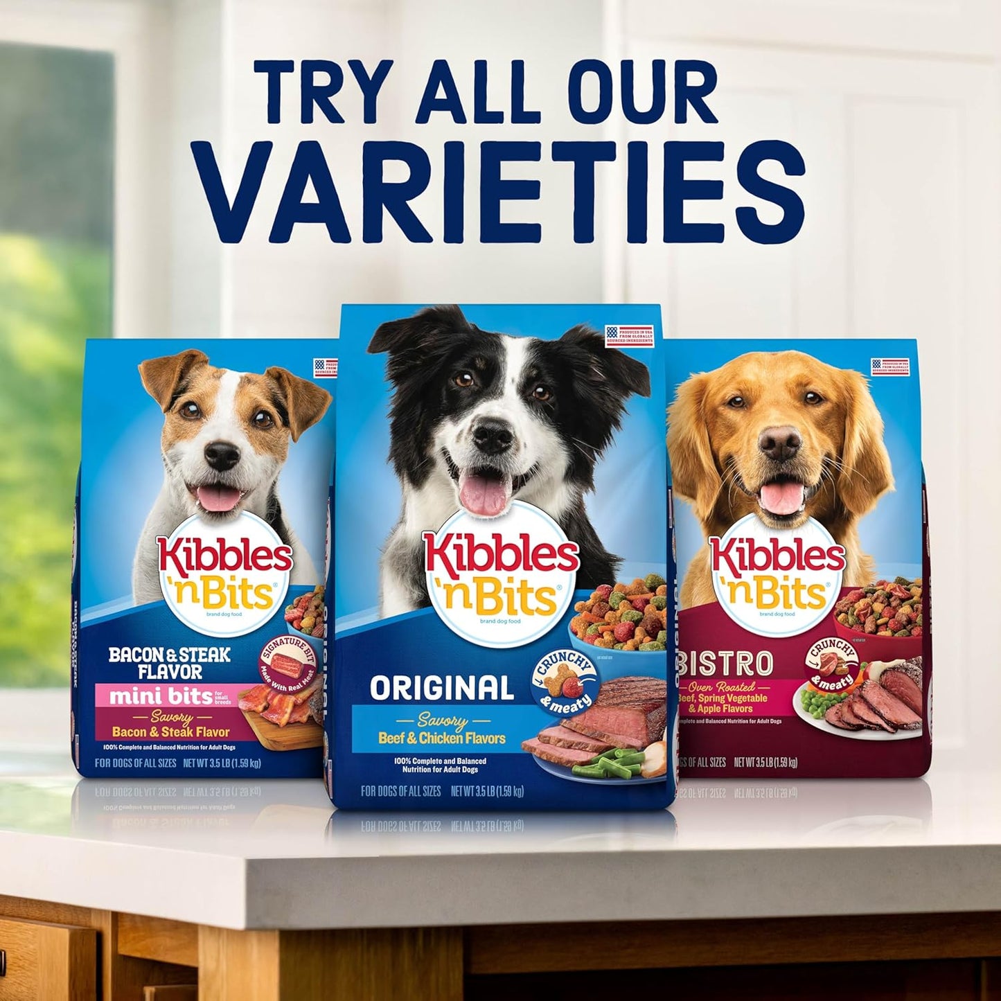 Kibbles 'n Bits Original Savory Beef & Chicken Flavor Dry Dog Food, 31 Pound Bag