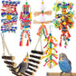 KATUMO Bird Toys, Parakeet Swing Parrot Ladder Cockatiel Perch Conure Hanging Bell Toys for Parakeet Conure Cockatiel Mynah Love Bird Small Birds