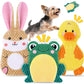 XIUGOAL Dog Toys to Keep Them Busy, 3 Pack No Stuffing Interactive Dog Toys with Crinkle, Squeaky Puppy Chew Toys for Small, Medium Breeds