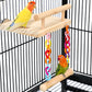 Bird Perches Cage Toys Parrot Wooden Platform Play Gyms Exercise Stands with Acrylic Wood Swing Ferris Wheel Chewing for Animals Green Cheeks, Baby Lovebird, Chinchilla, Hamster Budgie
