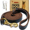 Leather Dog Leash 6ft x 3/4 inch,Strong Heavy Duty Genuine Leather Braided Dog Training Leash, Soft and Comfortable Leather Leash for Large Dogs