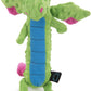 goDog Bubble Plush Skinny Dragons Squeaky Plush Dog Toy, Chew Guard Technology - Green, Large