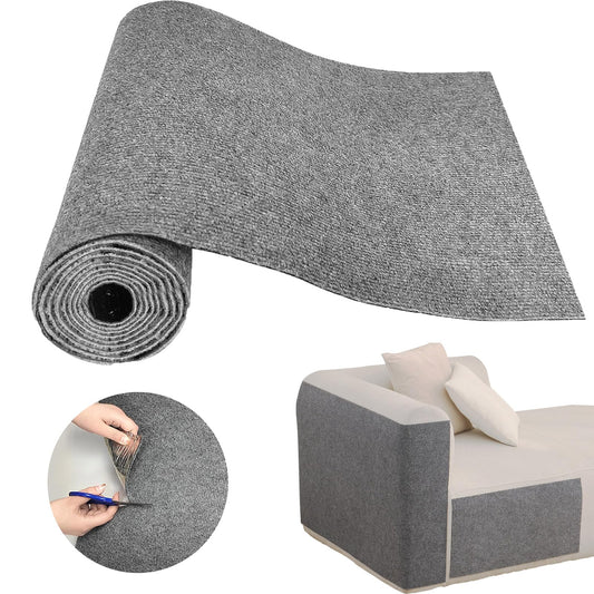 Cat Scratch Couch Furniture Protector, Adhesive Cat Scratch Pad Deterrent for Furniture, DIY Climbing Cat Scratcher Couch Protector from Cat Claws Scratching for Indoor (Light Grey, 78.7x15.8Inch)
