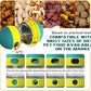 Dog Puzzle Toy Adjustable Treat Dispensing Ball Food Dispenser Tough Slow Feeder Puppy Enrichment Training Toy Pet Interactive Chase Toys for Small Medium Large Dogs to Keep Them Busy, Green