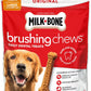 Milk-Bone Brushing Chews Daily Dental Dog Treats, Chicken Flavor, Large, 25 Count