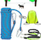 Dog Tie Out Cable for Camping, Dog Trolley System and 4ft Bungee Leash for Dogs Up to 400lbs, Suitable for Camping, Yard and Outdoor Events (Blue25
