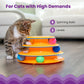 Catstages Tower of Tracks Cat Toy – 3-Level Track Tower with 6 Balls, Interactive Cat Toy for Indoor Enrichment