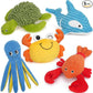 Pets Dog Toys, 5 Pack, Plush Crinkle Squeaky Dog Toys, Durable Stuffed Pet Toy for Small Medium Large Breeds, Puppy Chew Toy, Dog Birthday Gifts