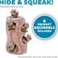 Outward Hound Hide-A-Squirrel Dog Toy – Interactive 2‑in‑1 Plush Puzzle with 6 Squeaky Removable Squirrels, X-Large
