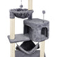 YUNIQUE Cat Tree with Cat Condo and Big Hammock, Grey