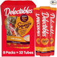 Delectables Squeeze Up Creamy Squeezable Puree, Lickable Wet Cat Treats, Grain Free, No Added Fillers, No By-Products, No Added Preservatives, 0.5 Ounces Senior Chicken, 32 Tubes Total