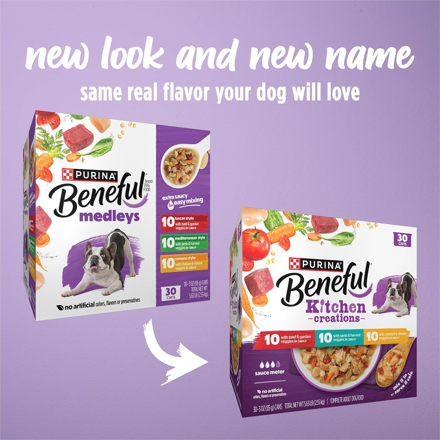 Purina Beneful Kitchen Creations With Beef, Chicken, or Lamb Wet Dog Food Variety Pack - (Pack of 30) 3 oz. Cans