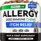 StrellaLab Dog Allergy Relief & Anti Itch Support Chews w/Omega 3: Real Ingredients, Real Taste! Skin & Coat Immune w/Fish Oil, Pumpkin & Enzymes