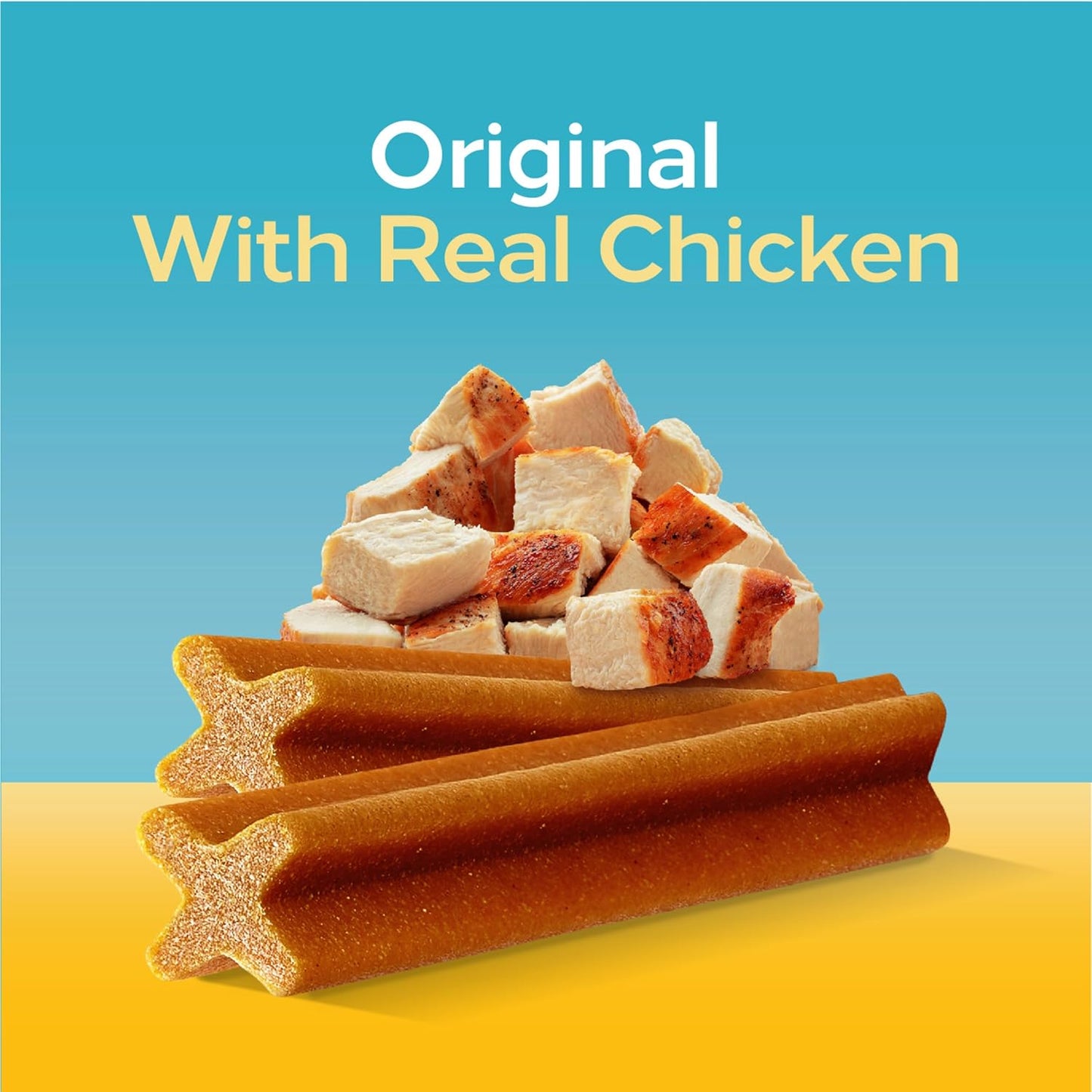 Pedigree Dentastix Small & Medium Breed Dog Treats, Original with Real Chicken, 21.1 oz. Bag (45 Treats)
