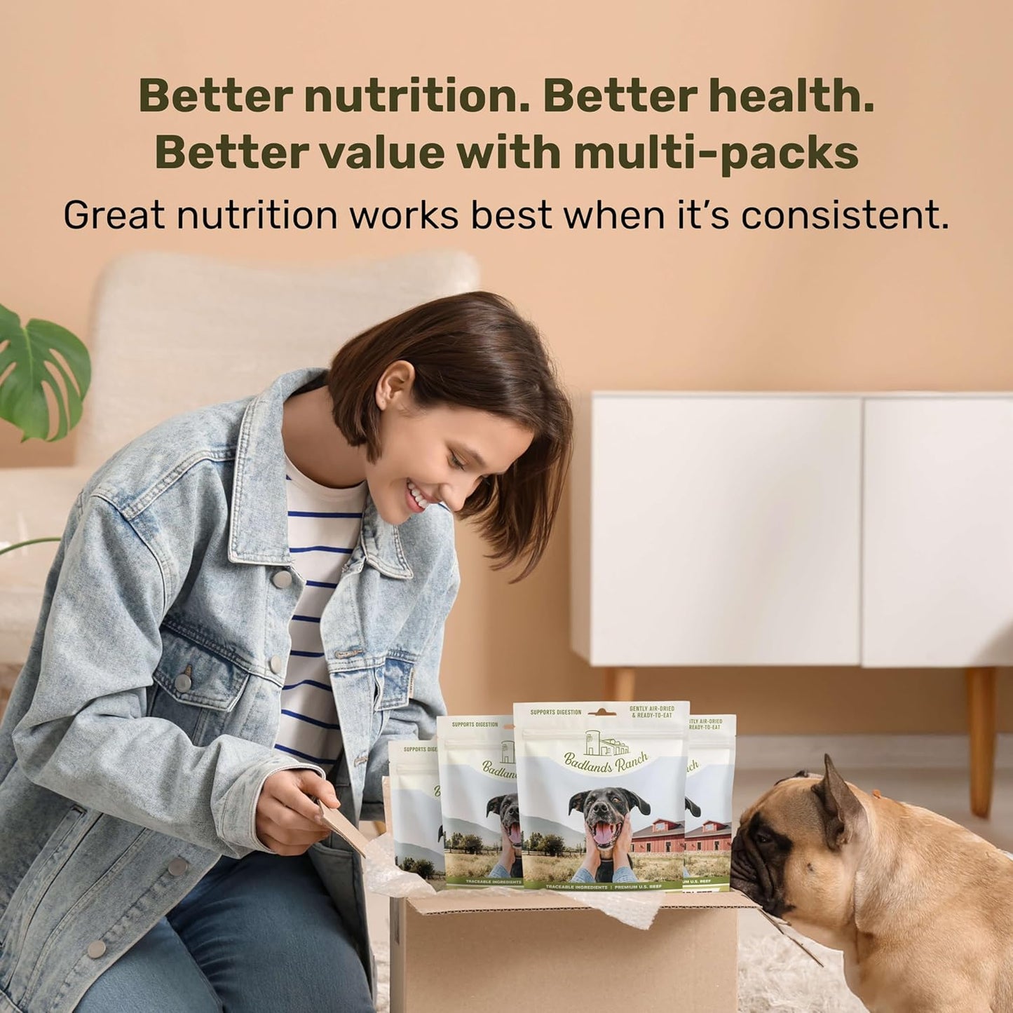 BADLANDS RANCH by Katherine Heigl – Superfood Complete Air-Dried Beef Dog Food – High Protein with Superfoods for Daily Wellness & Consistent Nutrition – 24 oz