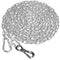 Tresbro Heavy Duty Dog Chains for Outside, 15FT Stainless Steel Tie Out Cable with Swivel Hook for Small Medium Dogs, Metal Chew Proof Pet Runner