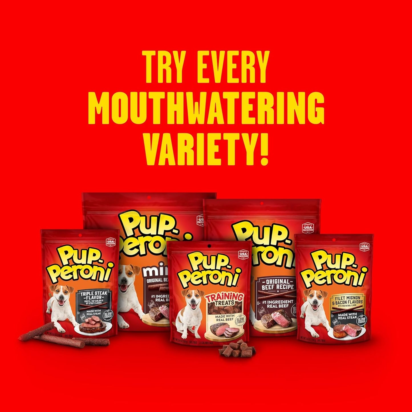 Pup-Peroni Dog Treats, Lean Beef Flavor, 22.5 Ounce, Made with Real Beef, 90% Fat Free