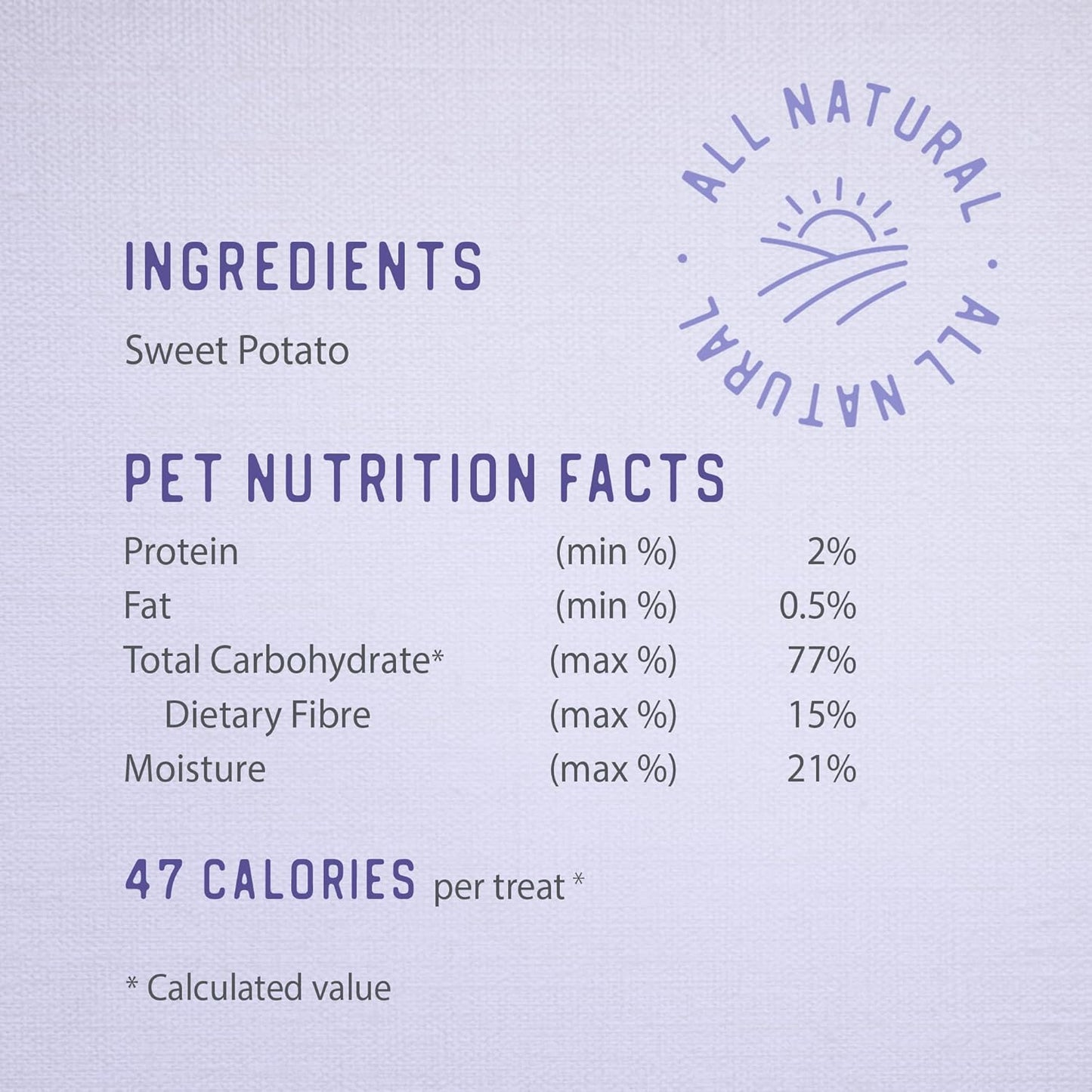 Caledon Farms Value Pack Sweet Potato Chews Dog Treats 28oz/795G