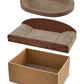 Avont Cat Scratcher Set, 3 Pcs Cardboard Cat Scratchers for Indoor Cats Durable Corrugated Cardboard Scratch Board Bed Lounge Box Toys for Kittens, Furniture Protector for Couch