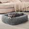 FURTIME Dog Bed for Small Dogs, Washable Orthopedic Dog Bed with Removable Cover, Rectangle Soft Calming Sleeping Puppy Bed Durable Pet Cuddler with Anti-Slip Bottom, Grey, S (20"x19"x6")