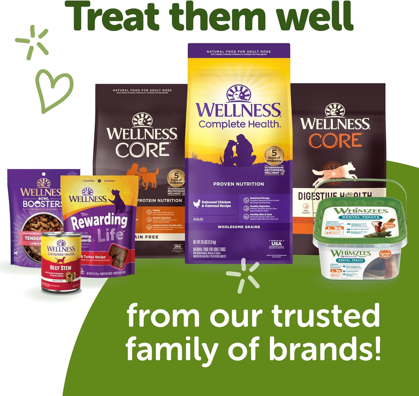 Whimzees Wellness Brushzees Dog Dental Treats, Small Size Stick, (24 Count)