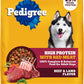 Pedigree High Protein Adult Dry Dog Food, Beef and Lamb Flavor, 18 lb. Bag
