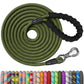 NTR Heavy Duty Dog Leash, 15FT Training Leash with Swivel Lockable Hook, Padded Handle and Highly Reflective Threads, Long Lead for Walking, Hunting