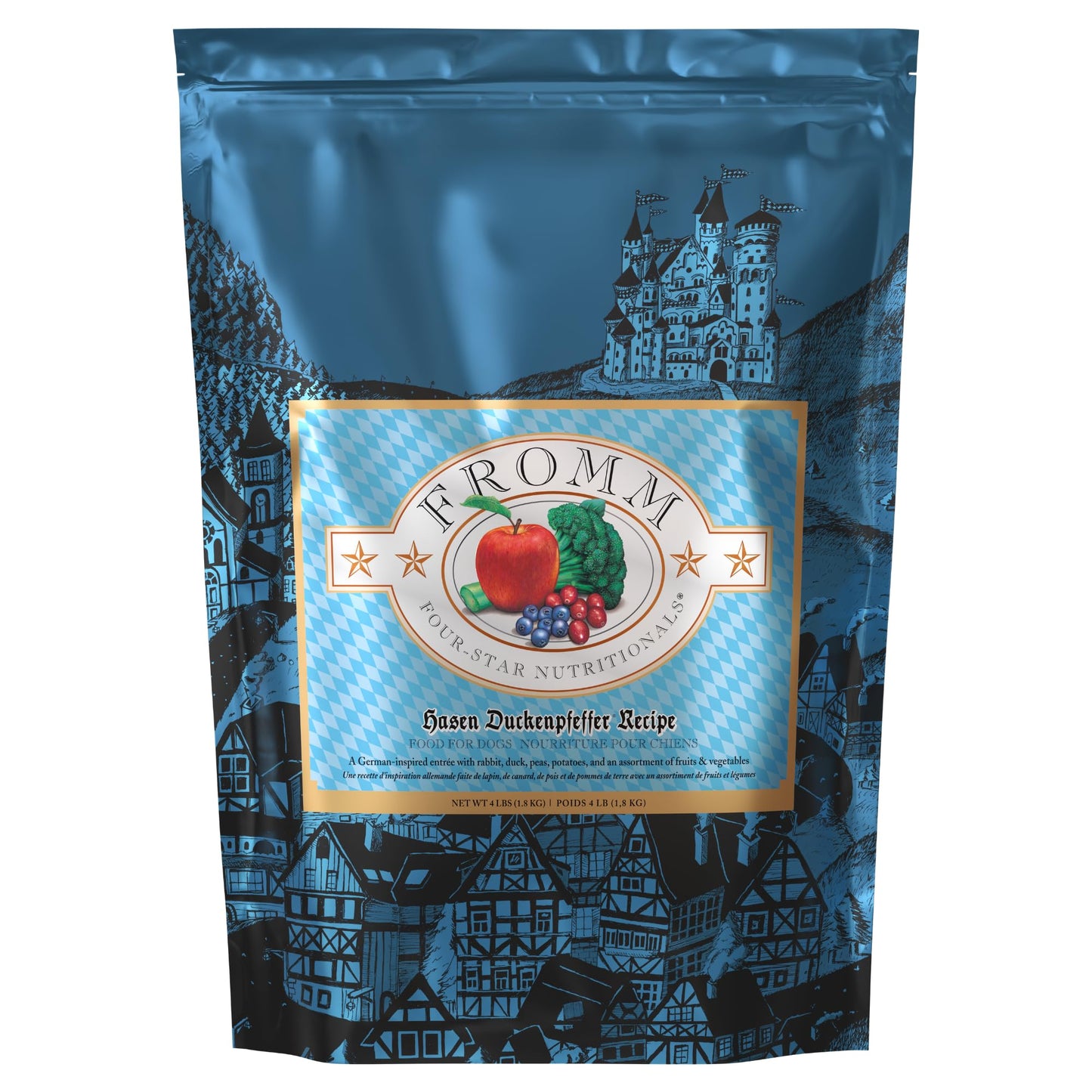 Fromm Four-Star Nutritionals Hasen Duckenpfeffer Dog Food - Premium Dry Dog Food - Rabbit Recipe - 4 lb