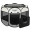 Love's cabin Pet Puppy Dog Playpen, Small Dog Tent Crates Cage Indoor/Outdoor, Portable Playpen for Cat, Foldable Pop Up Dog Kennel Playpen with Carring Case, Removable Zipper Top, Grey